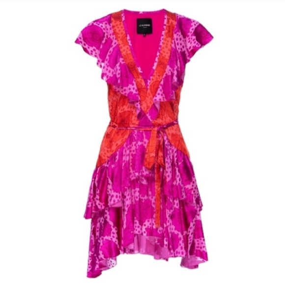 Le Superbe Aurora Flora Lil Flirt Ruffled Mini Dress - size 6 - NWT - Picture 2 of 16